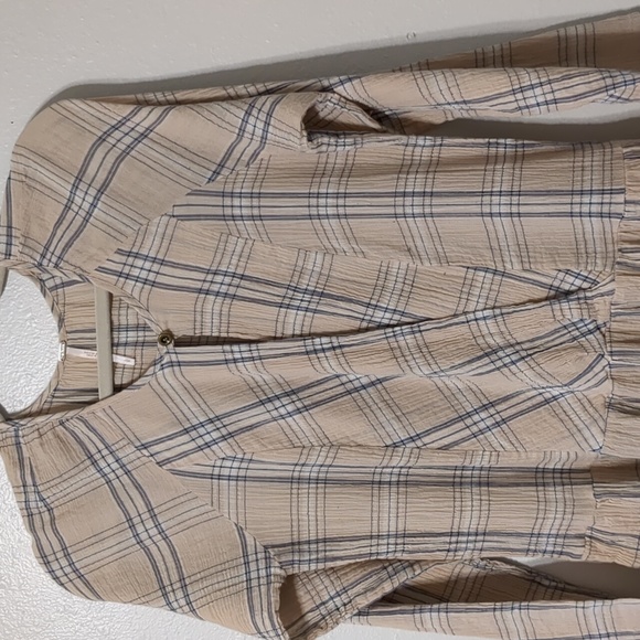 Free People Come as You Are Plaid Midi Dress L - Picture 9 of 17